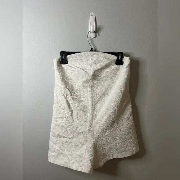Zara trafaluc white strapless romper size XS - Picture 1 of 6